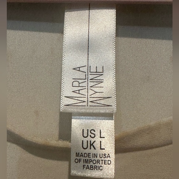 NWOT - Marla Wynne Short Sleeve Flowy Knit Top size L - Neutral Shades - Picture 6 of 8